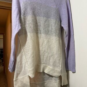 Rebecca Taylor Lavender and Cream Sweater